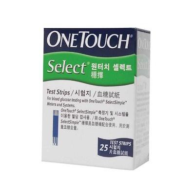 Que Thử Đường Huyết Onetouch Select [Hộp 10 que và hộp 25 que + Tặng 25 Kim]