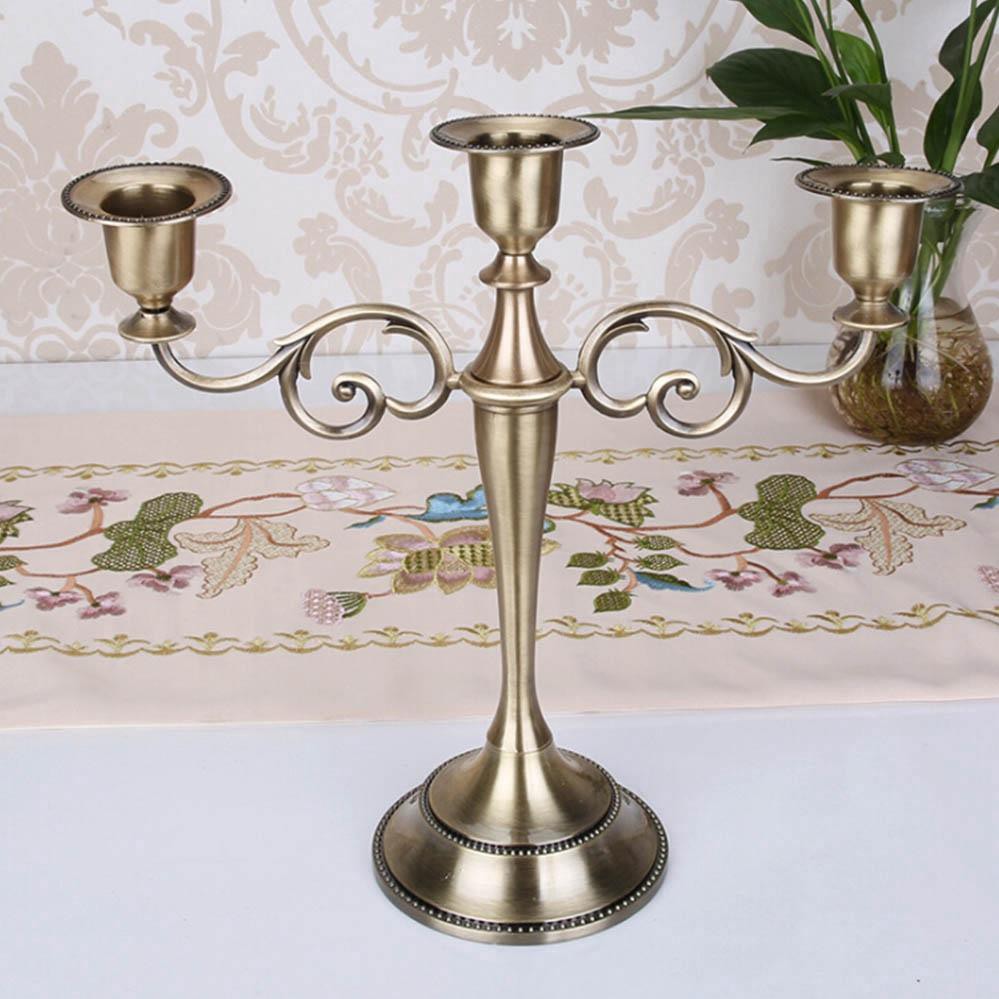 Chân cắm nến ba cánh bằng đồng cao cấp