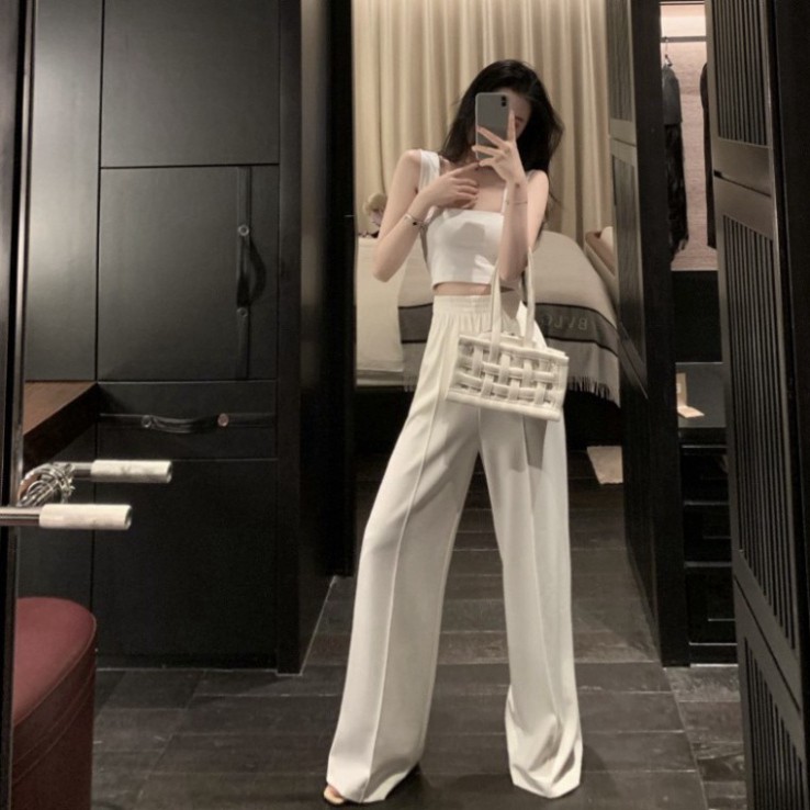 Áo hai dây bản to 3cm CRA032 vải thun gân nhiều màu