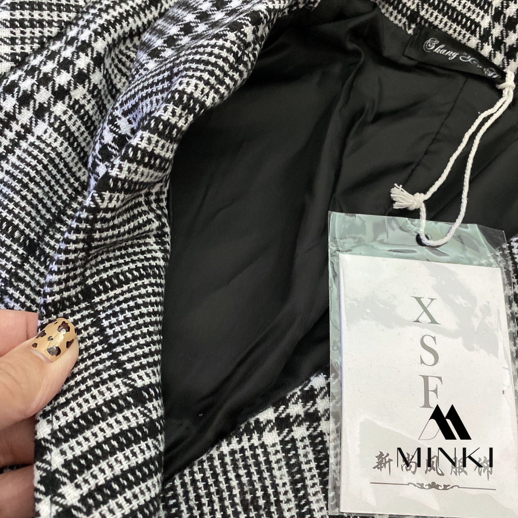 [MỚI 2021] ÁO KHOÁC VEST/BLAZER KẺ KARO SANG CHẢNH - KẺ DẠ 2 LỚP DẦY DẶN - MÀU KẺ PHỐI ĐEN TRẮNG DỄ KẾT HỢP | BigBuy360 - bigbuy360.vn