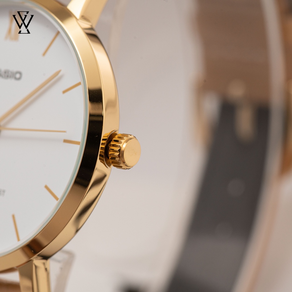 Đồng Hồ Quartz Nữ Casio WATCHSTORE LTP-VT01GL-7BUDF Thiết Kế Kính Khoáng 34mm, Dây Đeo Da Và Vỏ Thép Không Gỉ