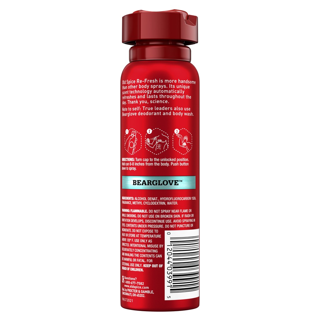 Xịt Khử Mùi Old Spice Bearglove 106g