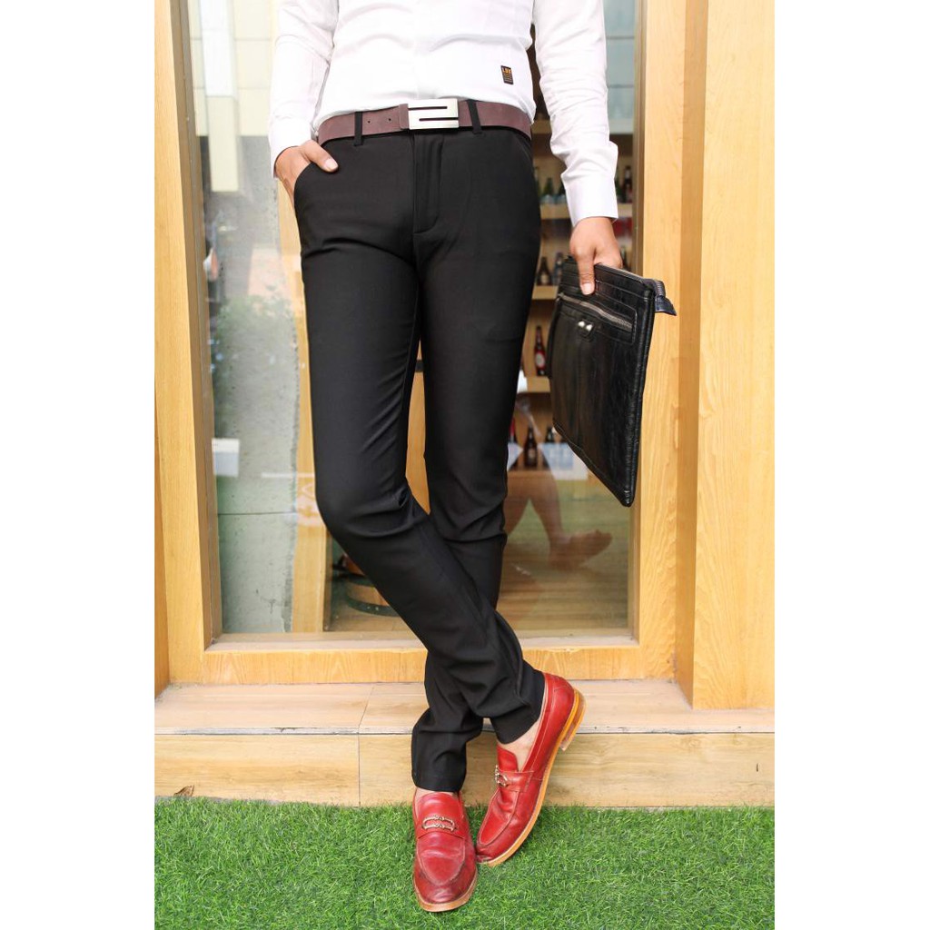 Quần tây Nam QTN74 đen bóng mượt