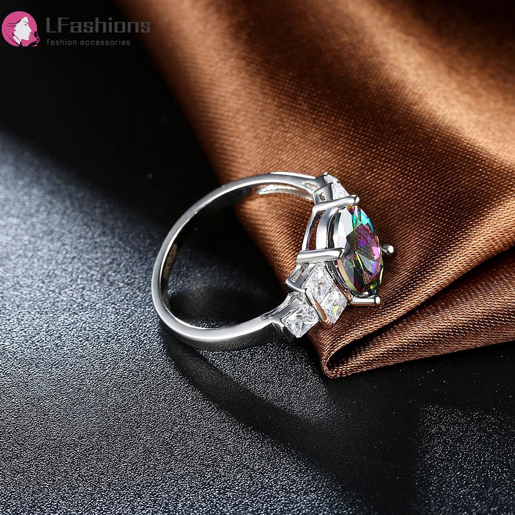 Nhẫn Cưới Mạ Bạch Kim Đính Đá Zircon