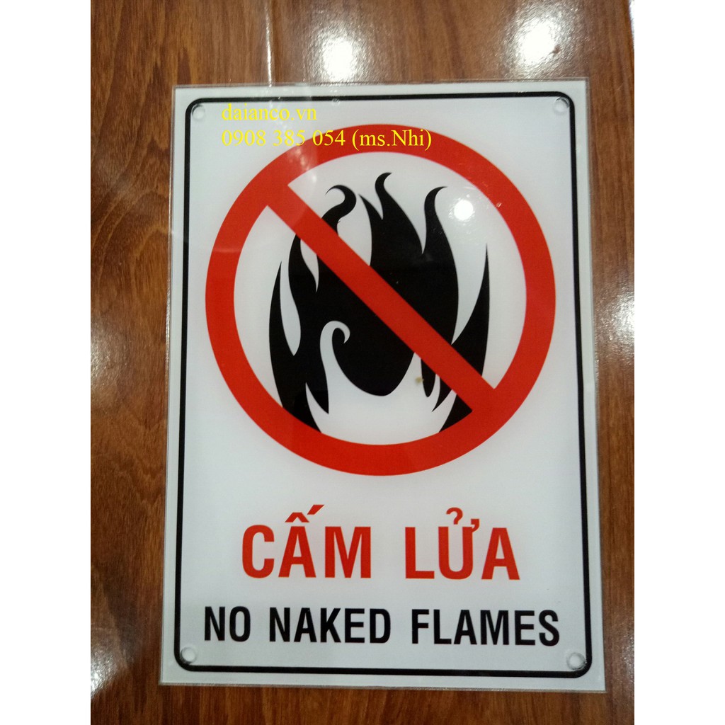 BIỂN CẢNH BÁO CHẤT LIỆU MICA ĐÀI LOAN 3 LY  CẮT LAZER- HÌNH THẬT, CÓ SẴN