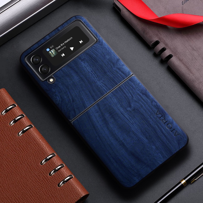 Ốp Bao Da Điện Thoại Họa Tiết Vân Gỗ Cho samsung galaxy z flip 4 flip4 zflip4 5g samsung galaxy z flip4 flip 4 zflip4 Ốp