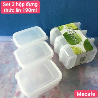 Hộp nhựa chữ nhật 190ml