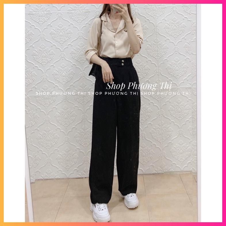 Quần ống suông, Quần Culottes cài lệch thời trang công sở phong cách Hàn Quốc -MOONMY (hình thật/video/sẵn) | BigBuy360 - bigbuy360.vn
