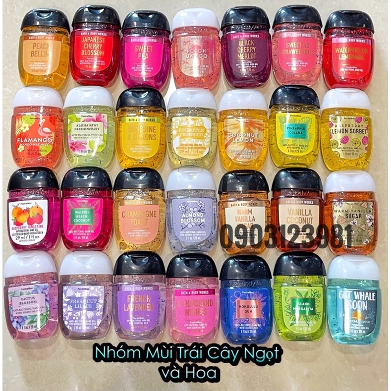 (Chọn Mùi) Gel / Nước Rửa Tay Khô Bath & Body Works Dung Tích 29ml (JA Shop)