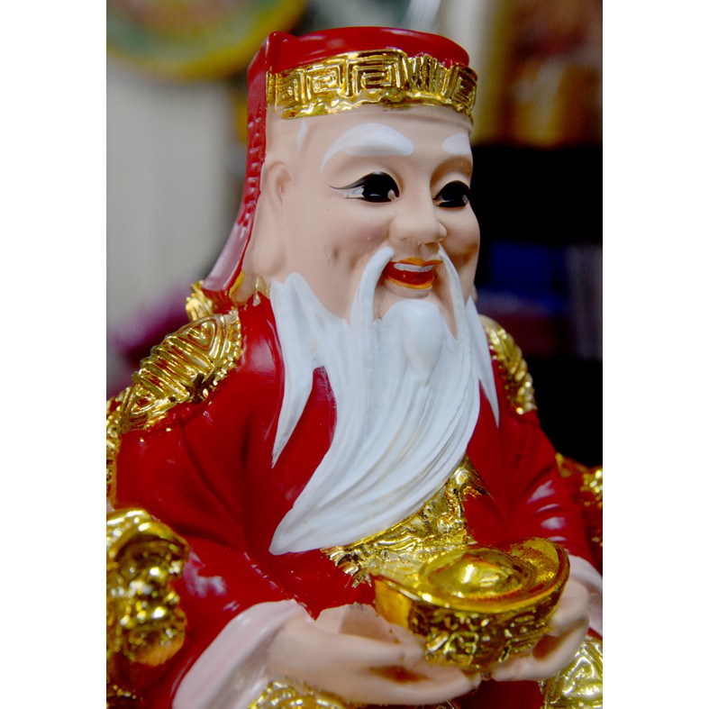 Bộ tượng hai ông Thần Tài Thổ Địa áo đỏ -Có 4 cỡ