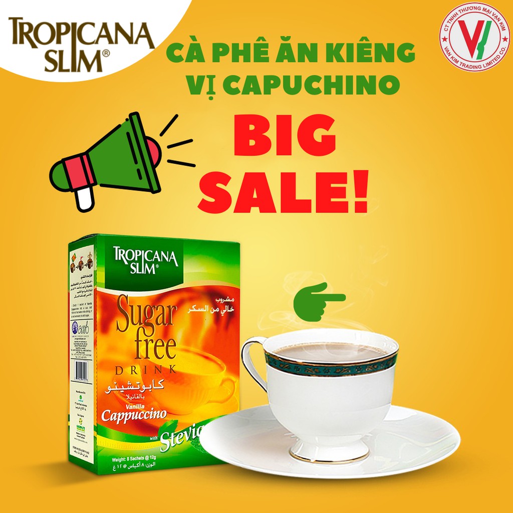 Combo 10 hộp cà phê ăn kiêng Tropicana Slim Capuchino