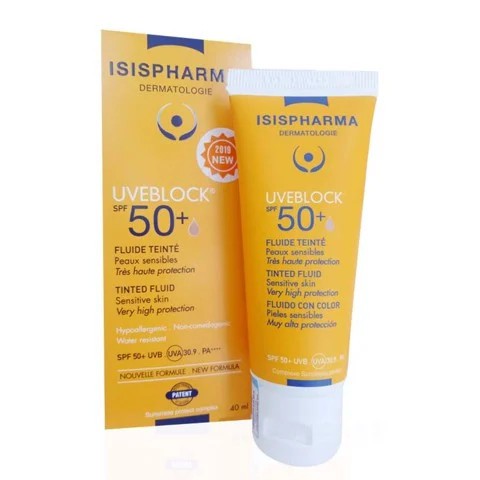 [CHÍNH HÃNG] ISIS Pharma Kem Chống Nắng Dành Cho Da Nhạy Cảm Uveblock SPF50+ Tinted Fluid 40ml