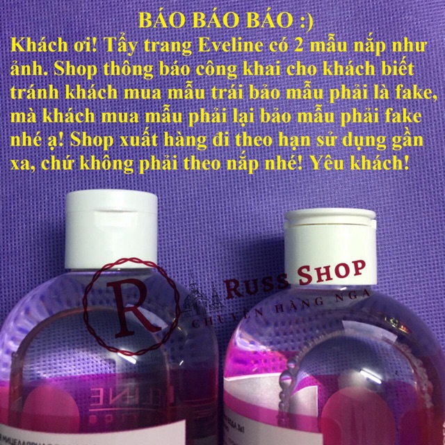 Tẩy Trang Eveline Lô Hội 3in1 Các Loại | BigBuy360 - bigbuy360.vn