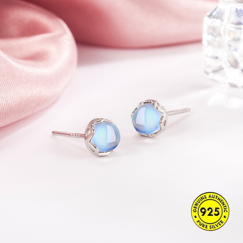 Khuyên Tai Đính Đá Mặt Trăng Thời Trang Nữ Tính