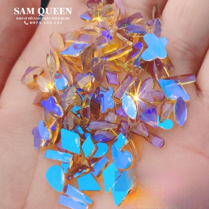 Đá khối chân bằng sét 100viên mix đủ kiểu dáng.