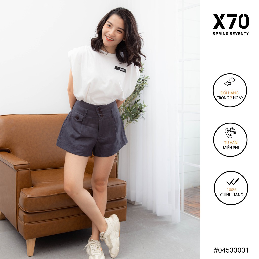 Quần Short Nữ Linen Thời Trang X70 - 04530001