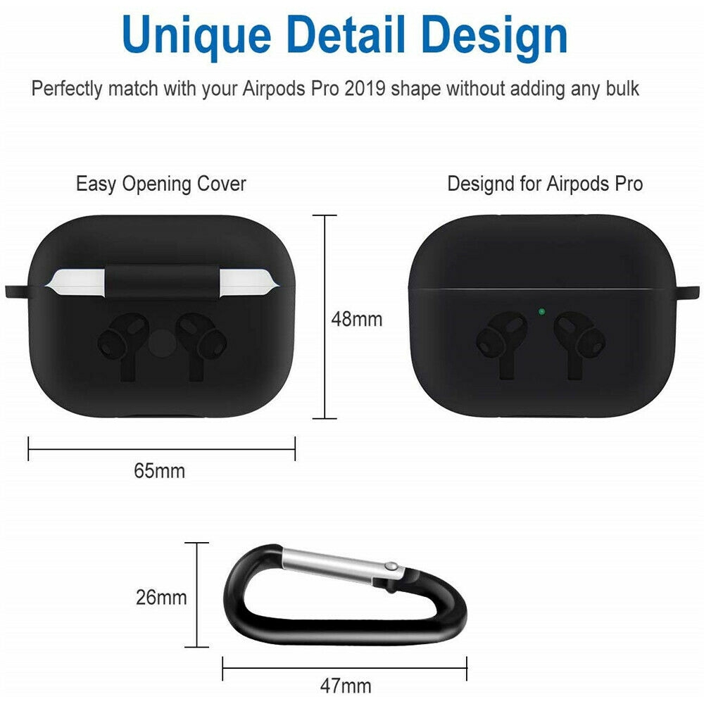 Vỏ bọc bảo vệ hộp sạc tai nghe không dây for Airpods Pro bằng chất liệu silicon mềm tiện dụng