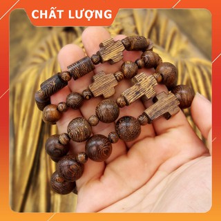 Chuỗi hạt Mân Côi gỗ Mun Hổ, lần kinh cầu nguyện