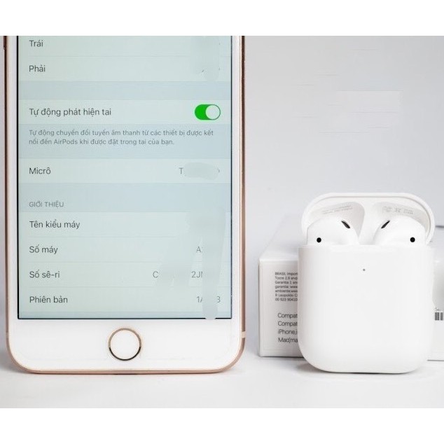 [AIRPODS 2] Tai Nghe Bluetooth Đầy Đủ Tính Năng (Định Vị, Đổi Tên, Sạc Không Dây, Tháo Tai Dừng Nhạc) (Bảo Hành 1 Đổi 1)