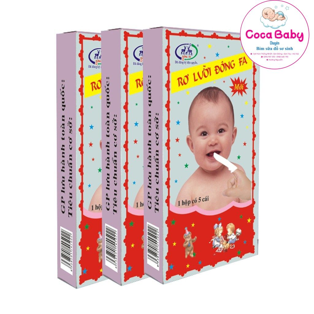 Gạc Rơ Lưỡi Đông Fa - Gạc Lau Răng Miệng Xỏ Ngón Cho Bé Lố 10 Hộp⚡FREESHIP⚡