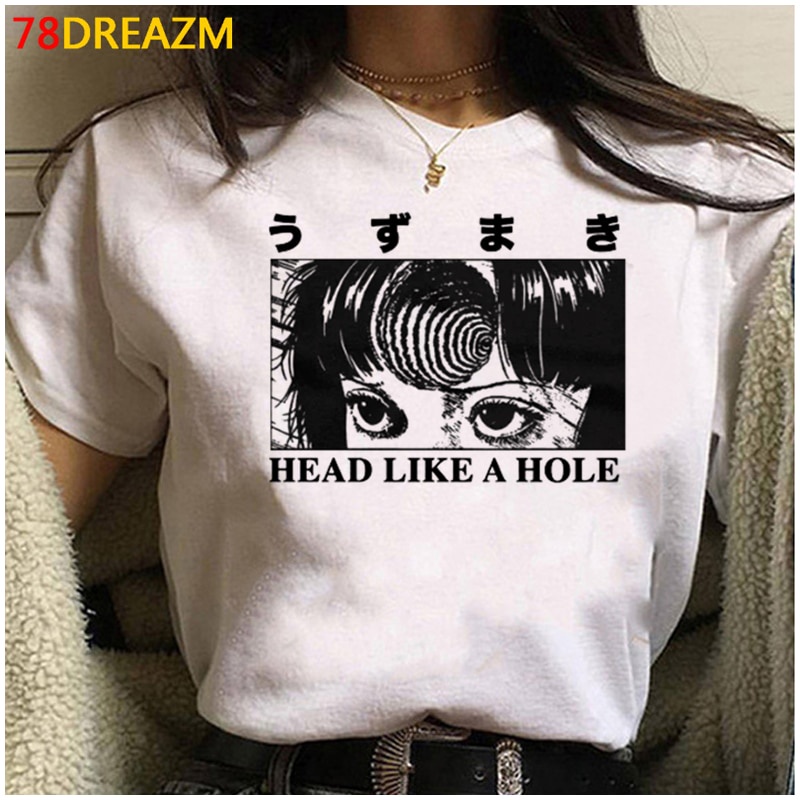 Áo thun in họa tiết nhân vật anime Junji Ito Tomie Shintaro Kago phong cách Nhật Bản harajuku thời trang cho cặp đôi