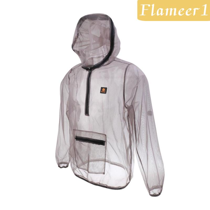 [Flameameer1] Bộ Quần Áo Lưới Chống Ong Đốt Nhanh Khô Màu Xám L