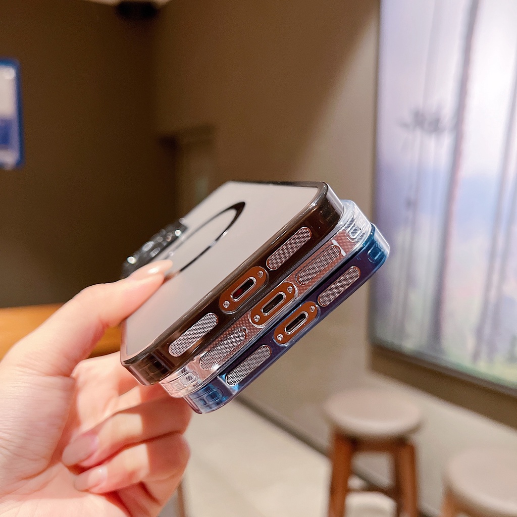 Ốp Điện Thoại Kính Cường Lực Cứng Siêu Mỏng Từ Tính Chống Sốc Cho iPhone 13 Pro max i11 11pro 11 12 Pro max