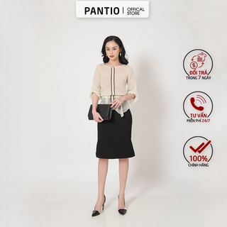 Áo sơ mi chất liệu voan cổ tròn mềm mại fas31855 - pantio