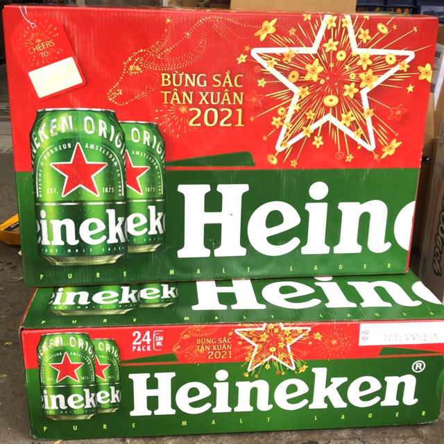 Thùng 24 Lon Bia Heineken Thường (24 x 330ml)