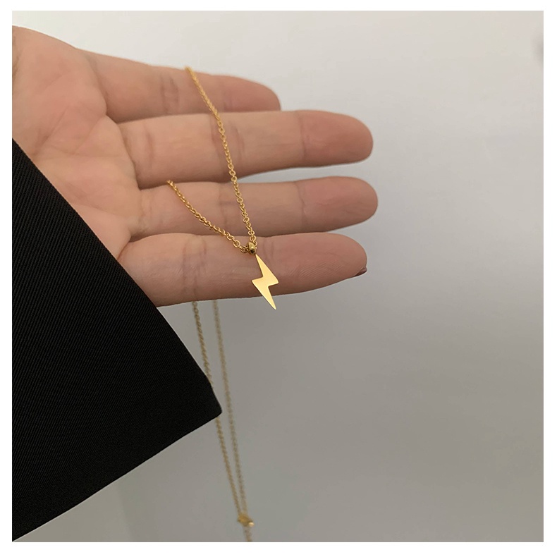 Dây Chuyền Mặt Hình Tia Chớp Mini 19604 Mạ Vàng Sang Trọng