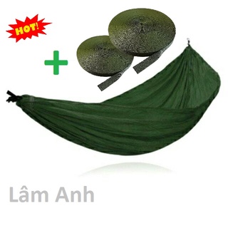 Võng Dù 2 Lớp Thái Lan Mát Rượi Tặng Kèm 5M Dây Dù