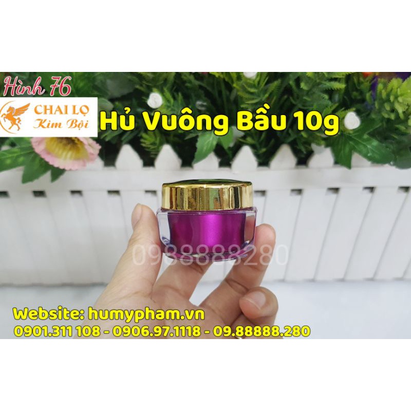 HỦ ĐỰNG KEM FACE VUÔNG BẦU 10g