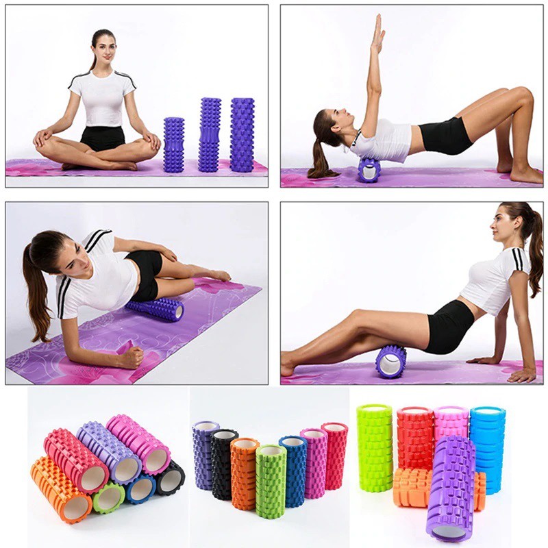 Ống lăn YOGA Massage, Dãn Cơ Tập Gym chính hãng POPO có gai dài từ 29cm, 33cm, 45cm