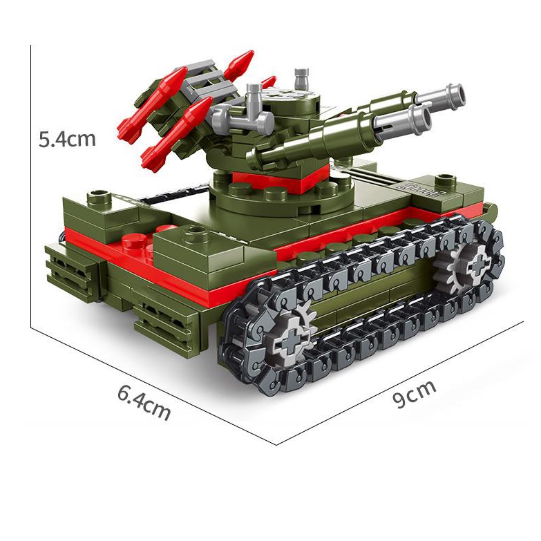 183 CHI TIẾT - BỘ ĐỒ CHƠI XẾP HÌNH Mô Hình XE TĂNG Chiến Đấu, XE BỌC THÉP, Lắp Ráp Xe Chiến Đấu Quân Đội