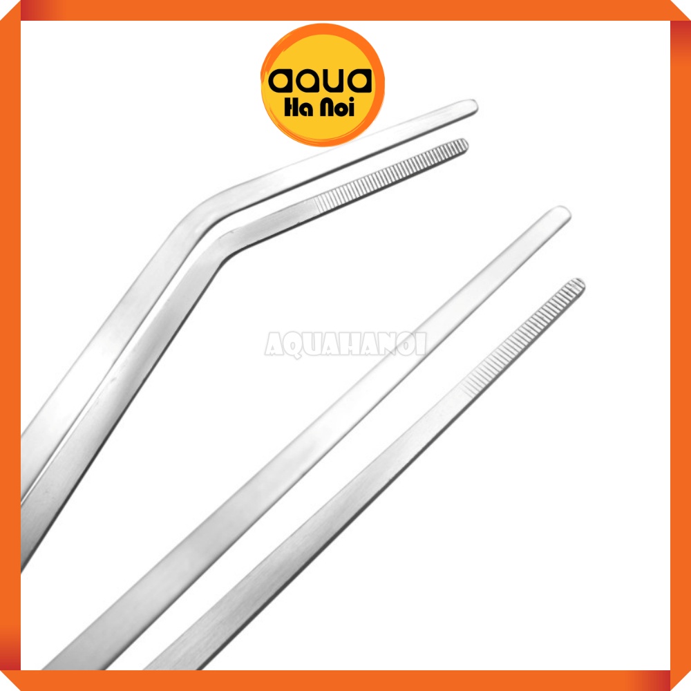 Nhíp inox mũi thẳng/cong 27 cm trồng cây thủy sinh  - Nhíp không gỉ cắm cây, gắp thức ăn
