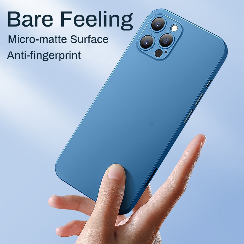 Ultra Ốp Điện Thoại Pc Cứng + Kính Cường Lực Siêu Mỏng 360 Cho Iphone 12 Pro Max 12 Mini 12 12 Pro