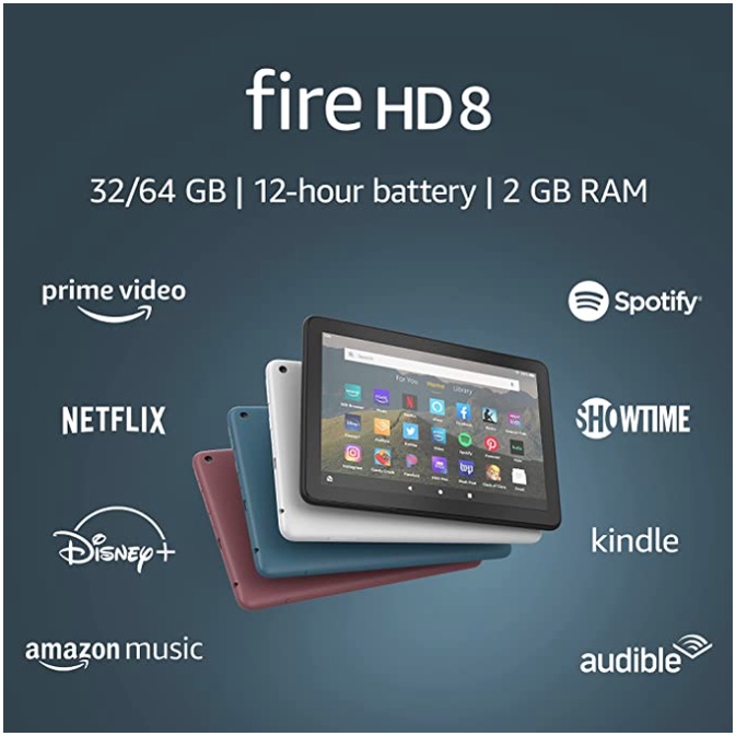 Máy tính bảng Kindle Fire HD 8 - 2020 [Tặng kèm túi chống sốc]