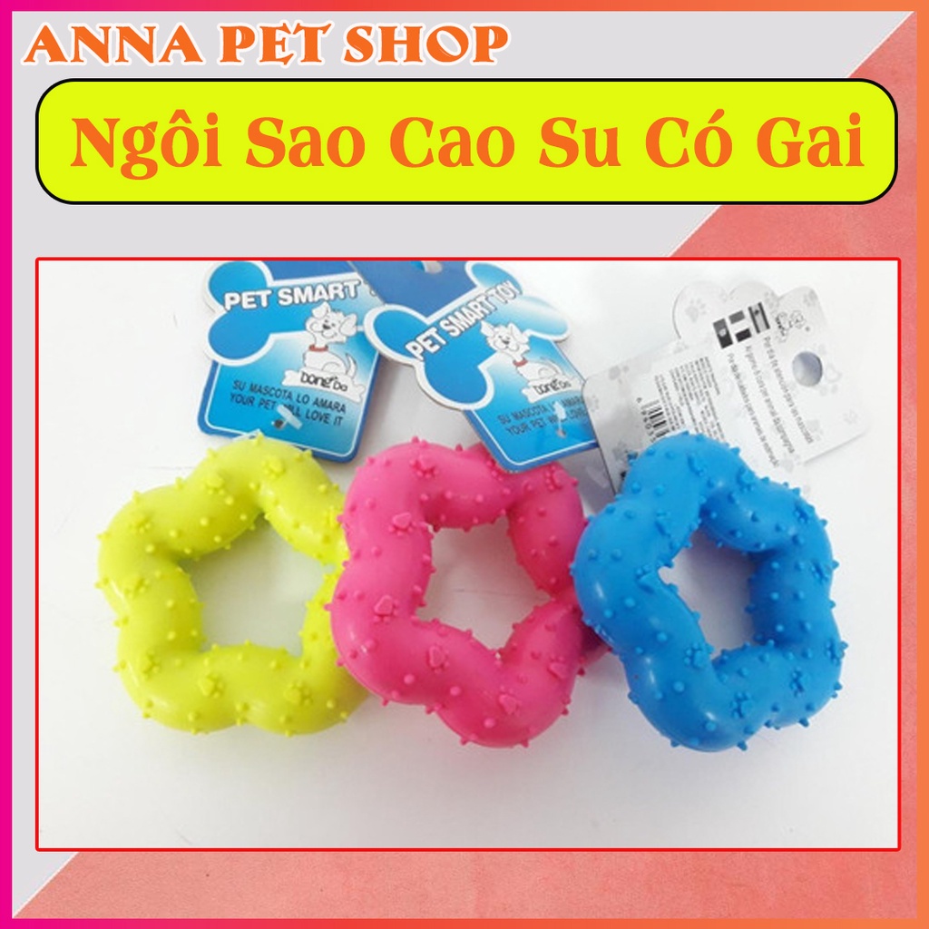 Đồ chơi thú cưng ngôi sao cao su đặc nhiều màu