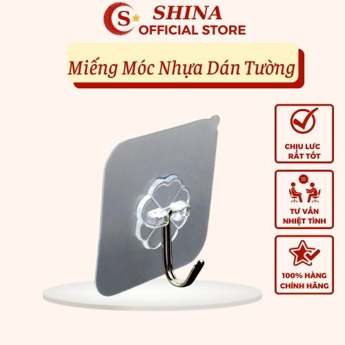 [Siêu Tiện Lợi] Miếng Móc Nhựa Dán Dính Tường Treo Quần Áo, TReo Đồ Siêu Dính Siêu Chắc, Chịu Lực Tốt