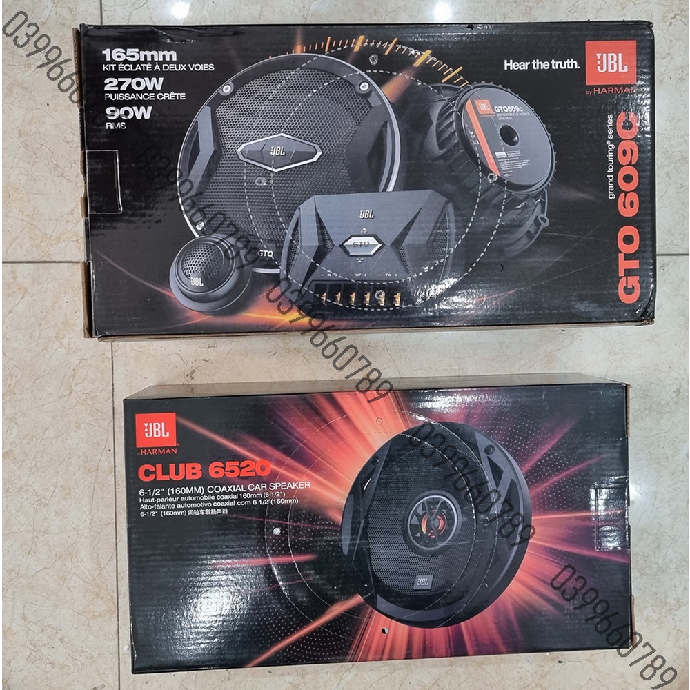 Combo hai cặp loa cánh JBL609c và Club 6025 tặng kèm cặp dưỡng loa theo xe