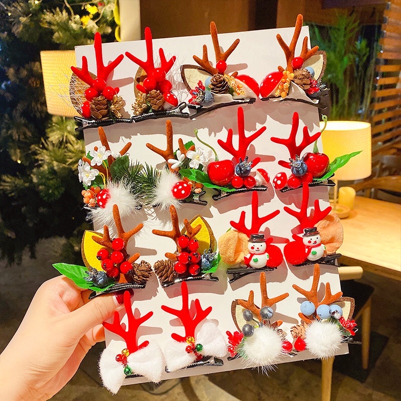 Kẹp tóc - băng đô cài tóc Noel mừng Giáng Sinh siêu kute , mẫu xinh giá rẻ phong cách Hàn