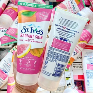 Sữa Rửa Mặt Tẩy Tế Bào Chết St.Ives Radiant skin Pink Lemon & Mandarin Orange Scrub