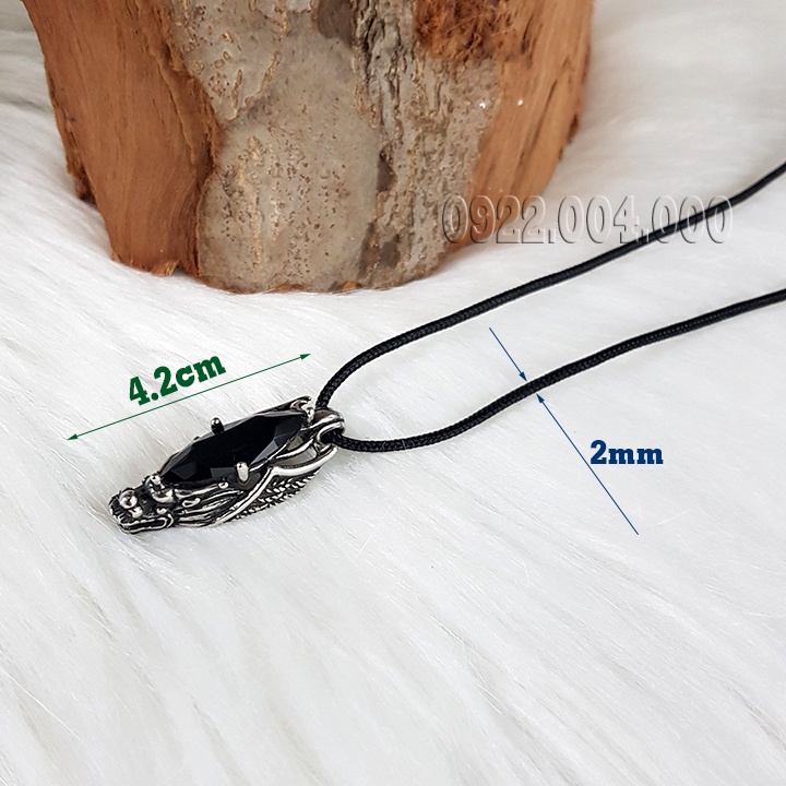 Dây chuyền đen huyền bí đầu rồng.