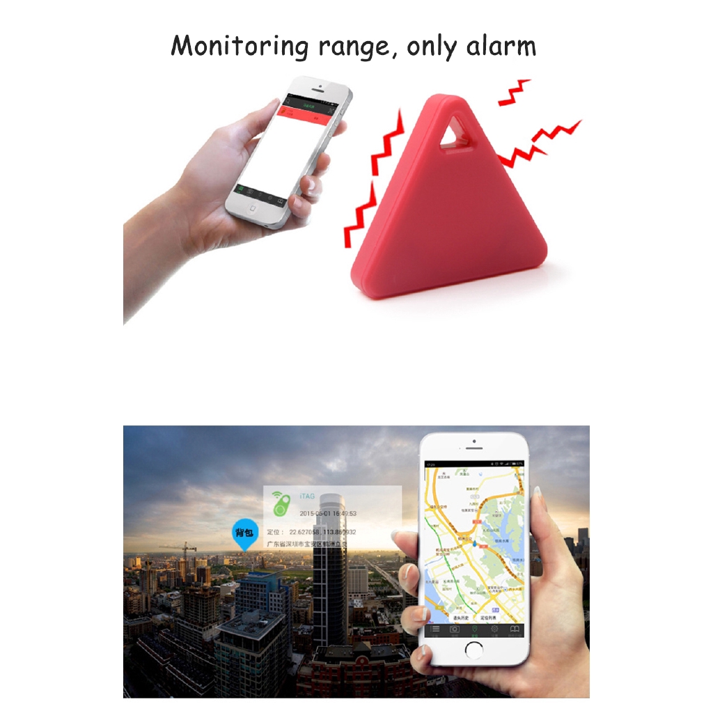 Thiết bị theo dõi báo động định vị GPS chống trộm hình tam giác thông minh Bluetooth 4.0 không dây