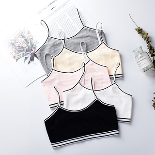 3 cái cho nữ Áo ngực có ren mỏng không có vòng thép Học sinh Vest treo Áo ngực quấn ngực Nữ Vest mùa hè