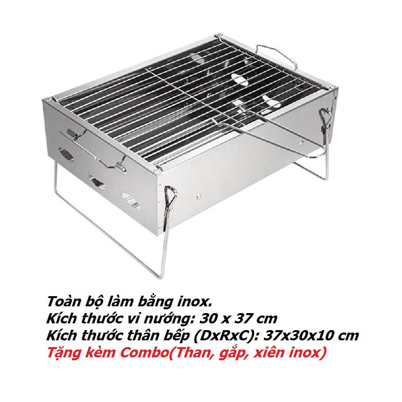 Bếp Nướng Than Hoa Hàn Quốc Loại Tốt Kèm Combo (Than, Gắp, Xiên Thịt)