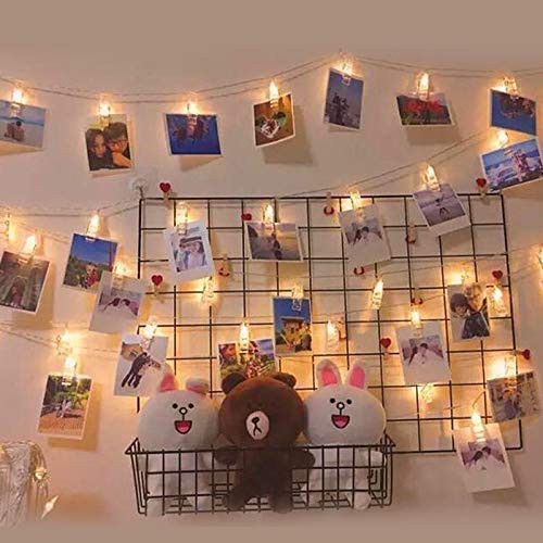 Kẹp Ảnh Xài Điện Dài 3M 20 Kẹp Ảnh Có Đèn Led Phát Sáng Decor Trang Trí Kẹp Ảnh Nghệ Thuật Picture Paper Clips Led Light