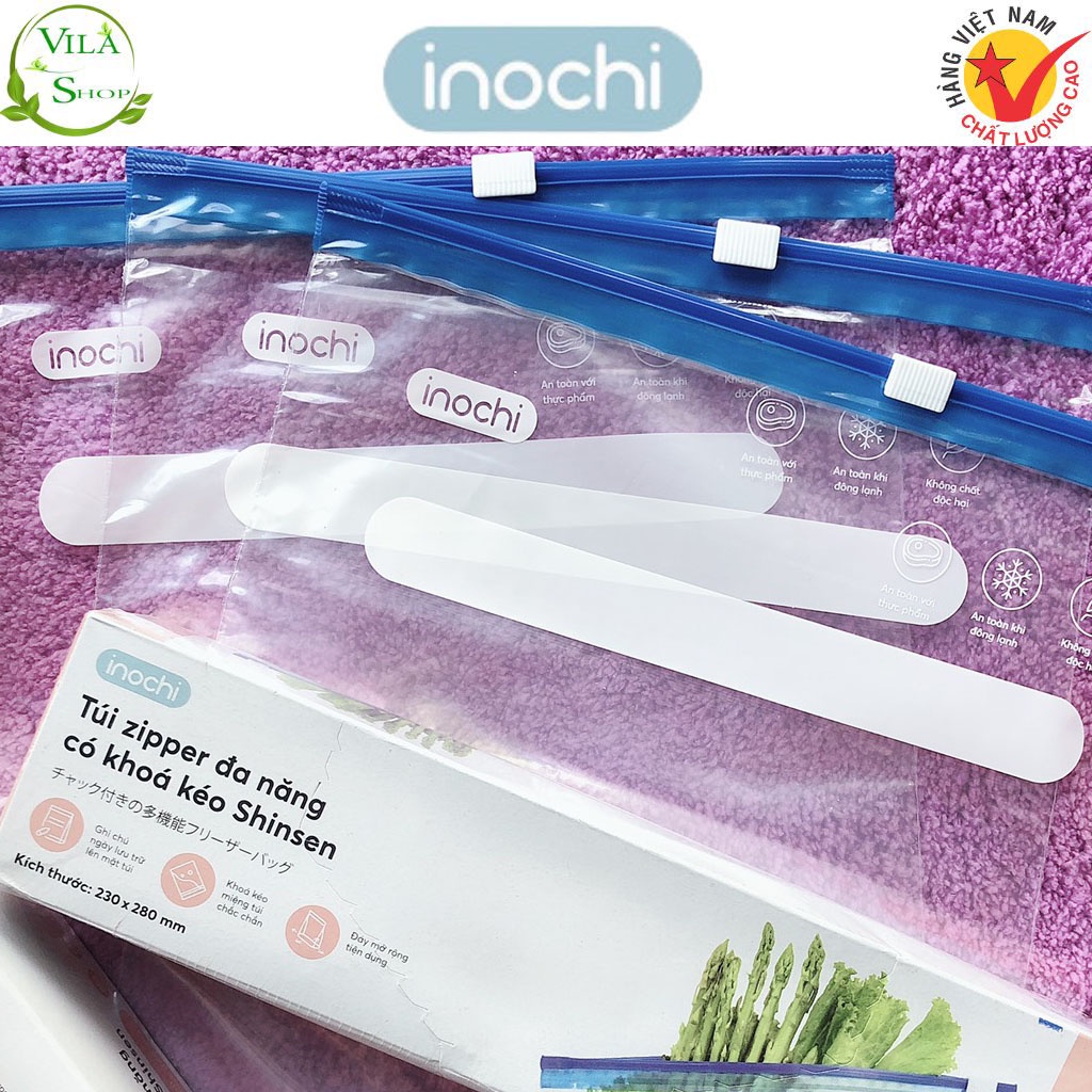 (Hộp 20) Túi Zipper Đa Năng Shinsen Inochi (KHÓA KÉO), Túi Đựng Thực Phẩm Tiêu Chuẩn Nhật, Tái Sử Dụng