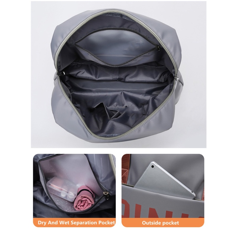 Túi xách du lịch / tập gym / yoga bằng nylon chống nước sức chứa lớn kiểu dáng thời trang