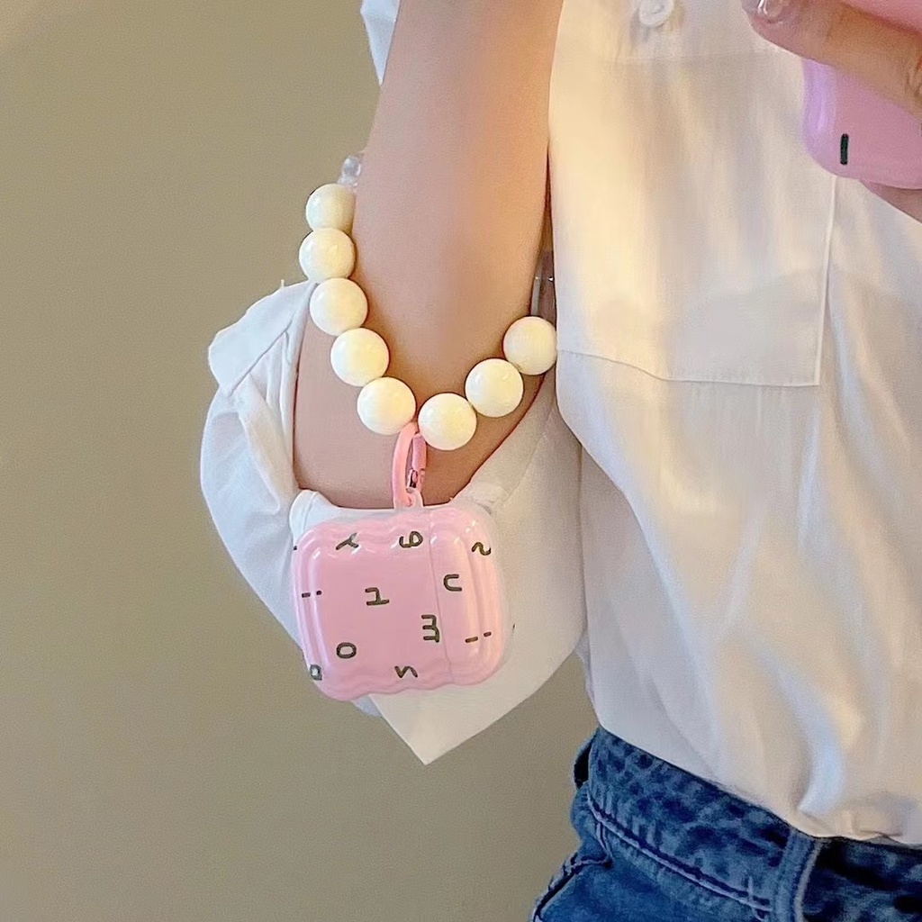 Vỏ Bảo Vệ Hộp Sạc Tai Nghe Bluetooth airpods 1 / 2 pro Bằng tpu Mềm Họa Tiết Hoa Và Cơm Trắng Dễ Thương Mới